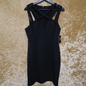 Guess Black Criss-Cross Scuba Dress – Size 12